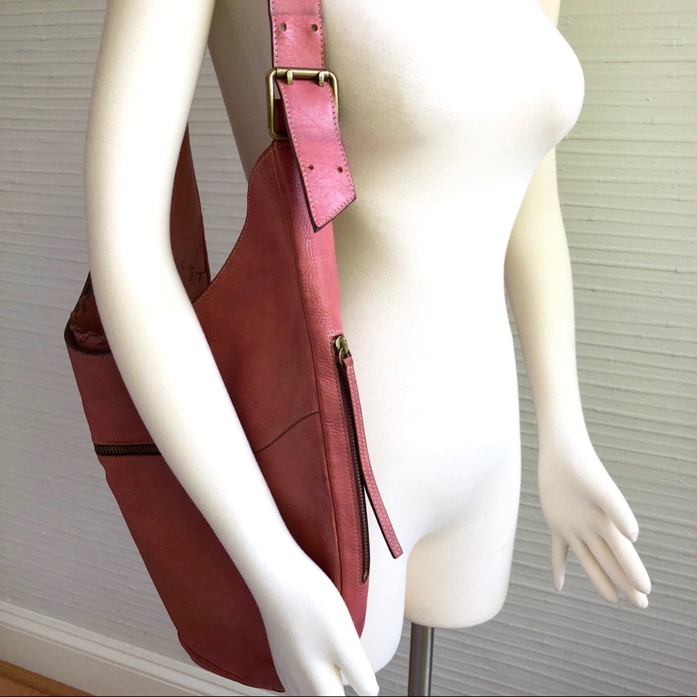 Dooney & Bourke VINTAGE LEATHER HOBO SHOULDER BAG - Picture 3 of 8
